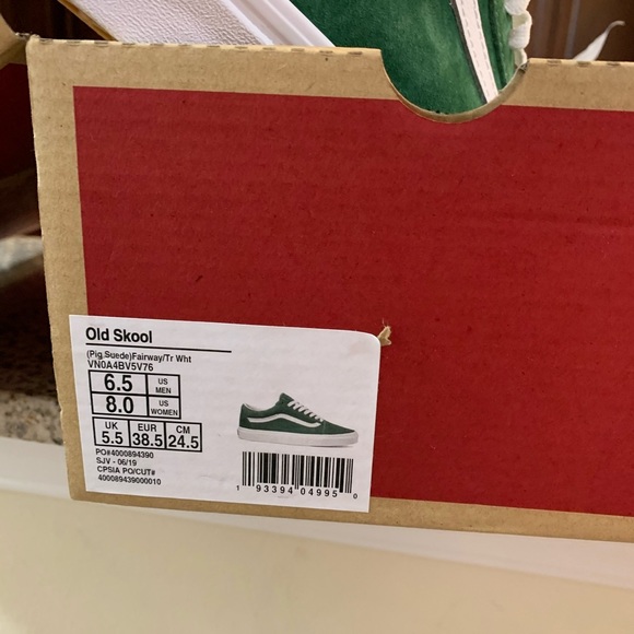 *NWT* Green Vans Sneakers never worn - Picture 4 of 4